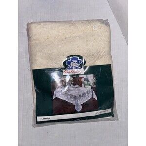 New Quaker Lace Tablecloth Camelot  60x84 Oblong Ivory Vintage